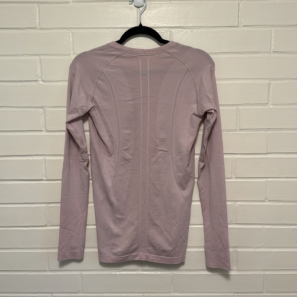 ⬇️ Lululemon Swiftly Tech Long Sleeve Porcelain Pink Size 8 - Picture 6 of 10